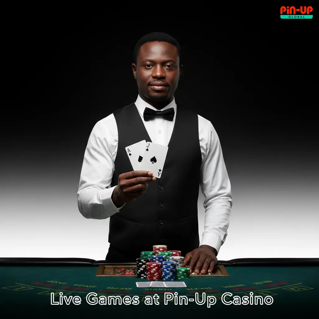 Pin-Up Casino live lobby with roulette, blackjack, baccarat, poker, game shows, and dice, with provider, stakes, RTP filters.