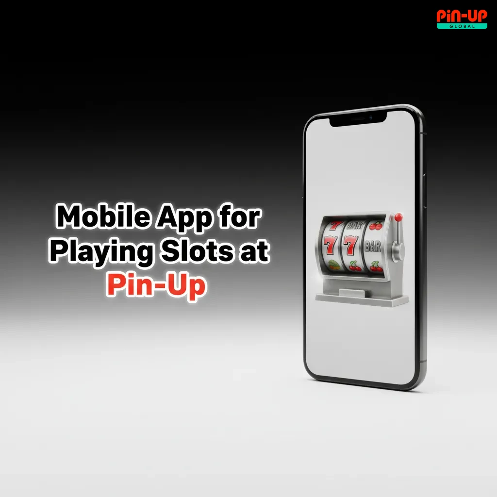 Smartphone showing Pin-Up slots app with clean UI, search, filters, bottom bar, and spin button for demo or real play.