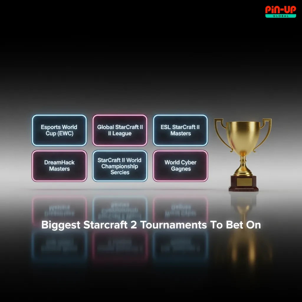 StarCraft II tournament collage—GSL, IEM Katowice, ESL, TSL, EWC—with betting odds and calendar cues.