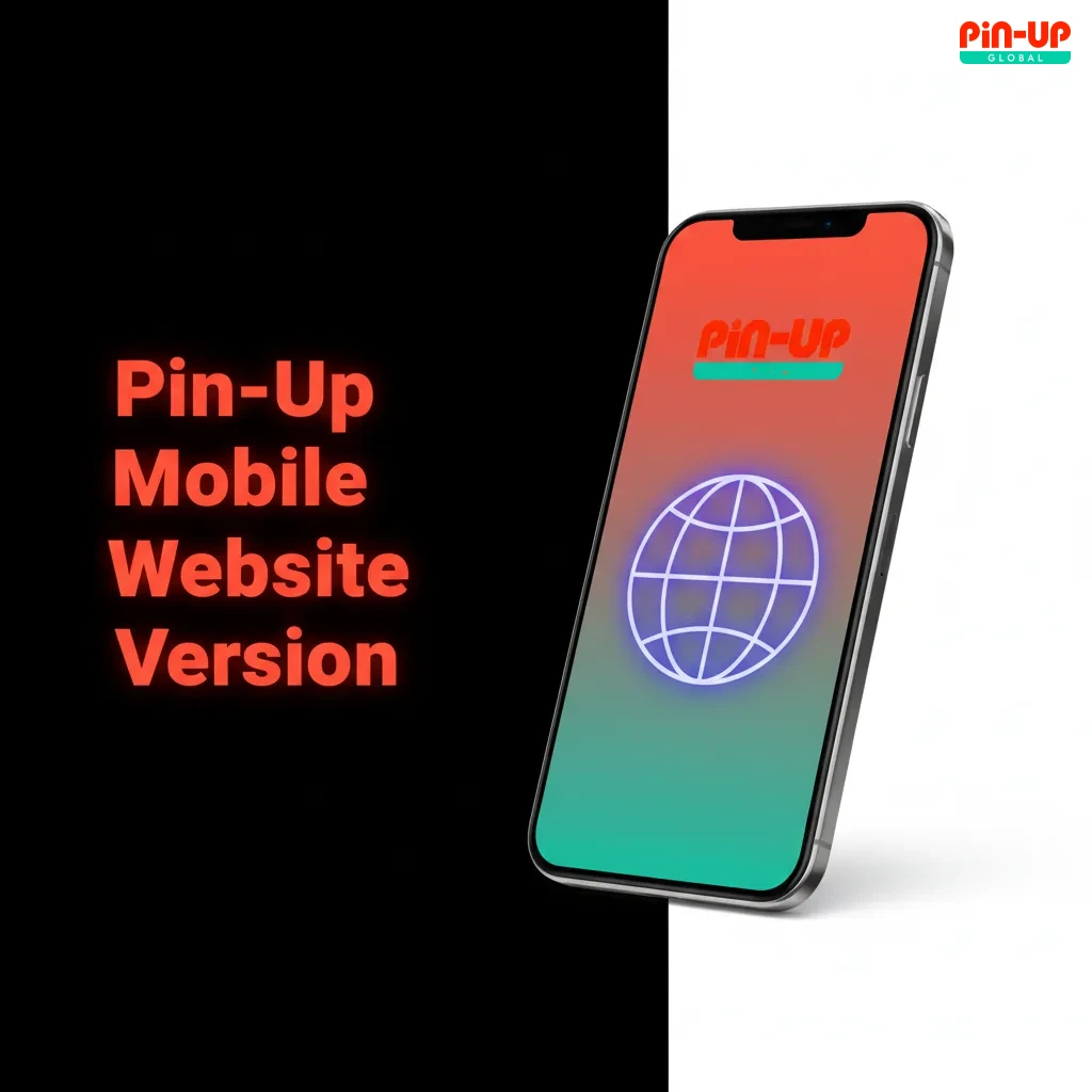 Pin-Up mobile site on phone/tablet: betting, slots, live games; same as app, switch anytime, no install.