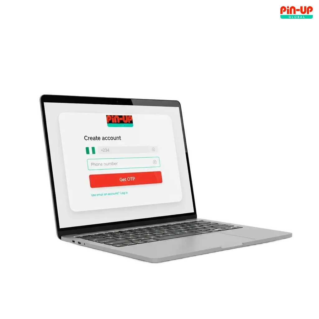 Pin-Up Nigeria signup: phone, email, social, or one-click; naira payments; 120% + 250FS bonus; slots, live dealer, sports.