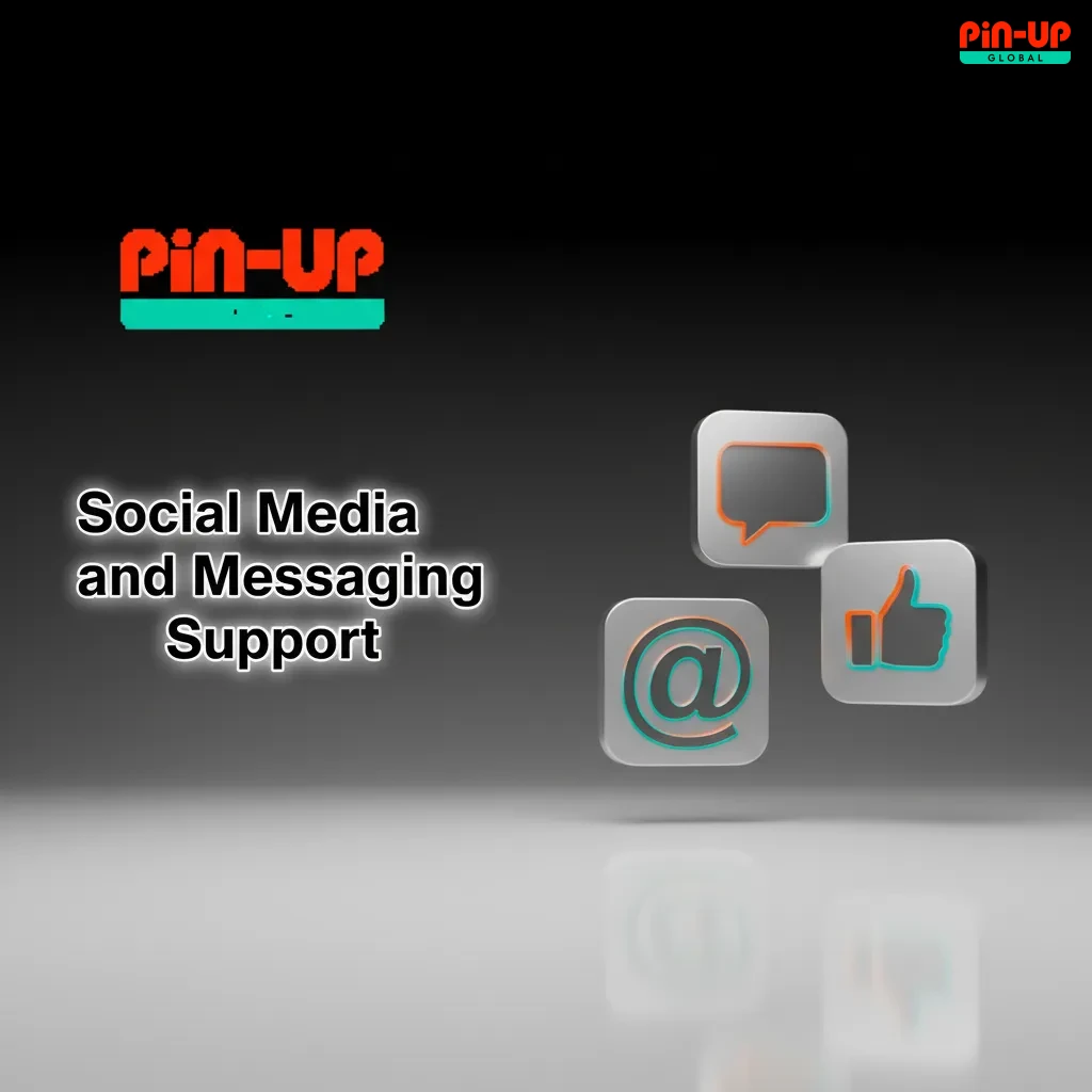 Icons of WhatsApp, Telegram, Messenger, and X for Pin-Up support; use verified links; not for private data.