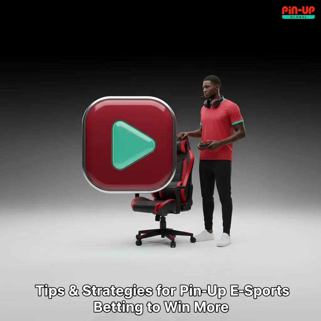 Infographic for Pin-Up esports betting tips: bankroll, research maps, track patches, compare odds, live betting, avoid tilt.